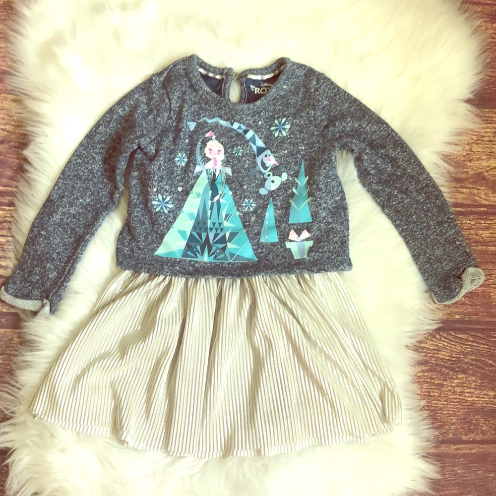 ❤️Disney Frozen Olaf Elsa 4T toddler sweater dress